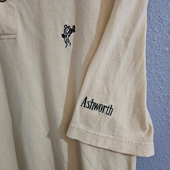 Ashworth Golf Polo Men's Size M Vintage Yellow - Picture 4 of 10